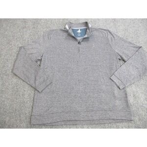 Johnnie-O Sweater Mens XL Gray Reflex Quarter Zip Pullover 100% Polyester